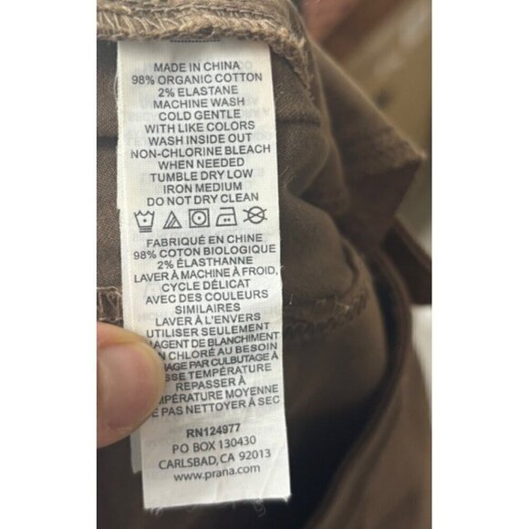 NWOT PrAna Camel Cargo Jeans Brown Tan 12 - Picture 6 of 6